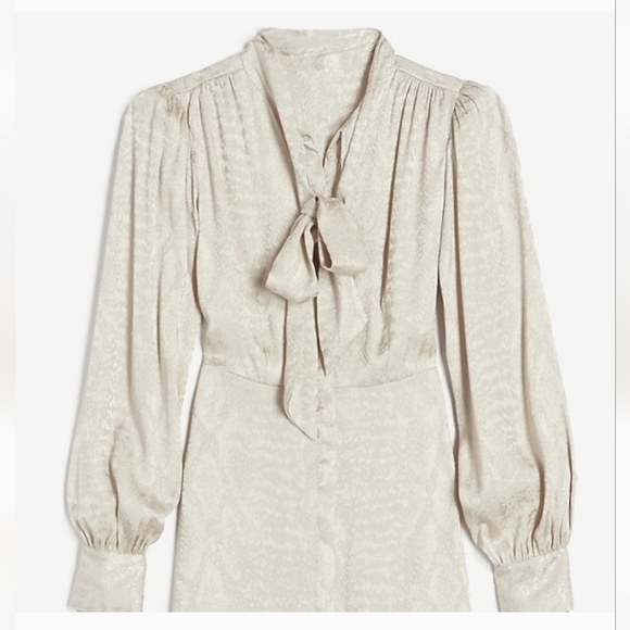 NWT Express Jaquard Bow Dress - Picture 2 of 3